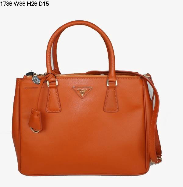 2014 Prada saffiano calfskin tote bag BN1786 orange